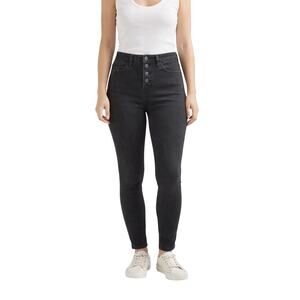 Lauren Conrad High Rise Skinny Jeans Womens Black Button Fly Classic Denim Sz 8